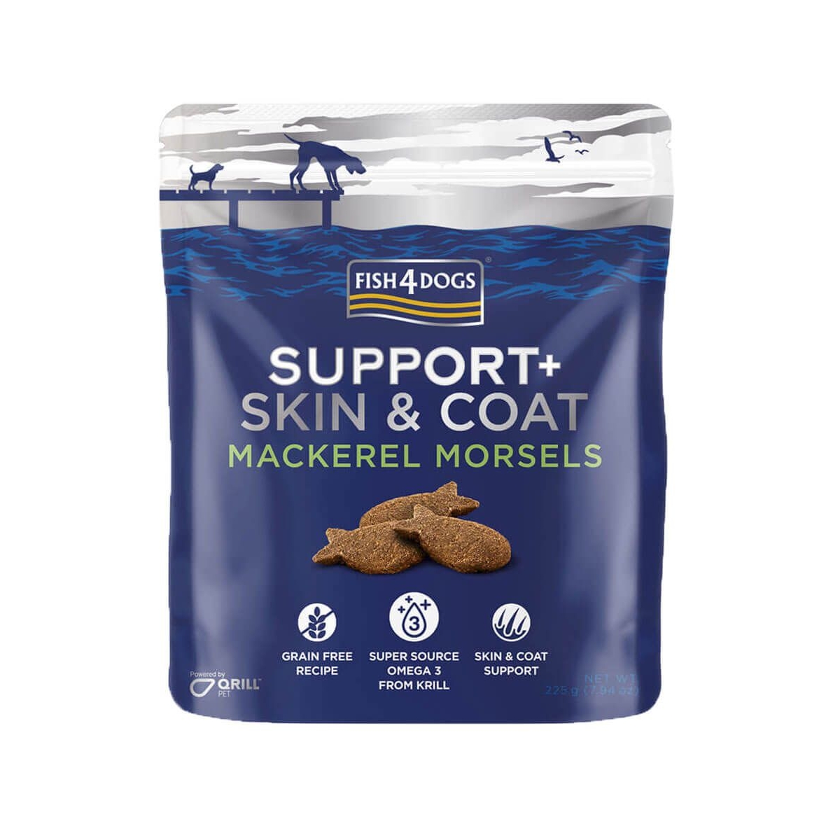 FISH4DOGS Support+ Skin&Coat kārums suņiem,skumbrija, 225g