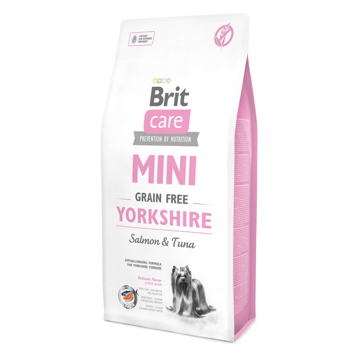 BRIT Care Yorkshire Mini sausā barība suņiem lasis/tuncis 2kg - Produkta attēls