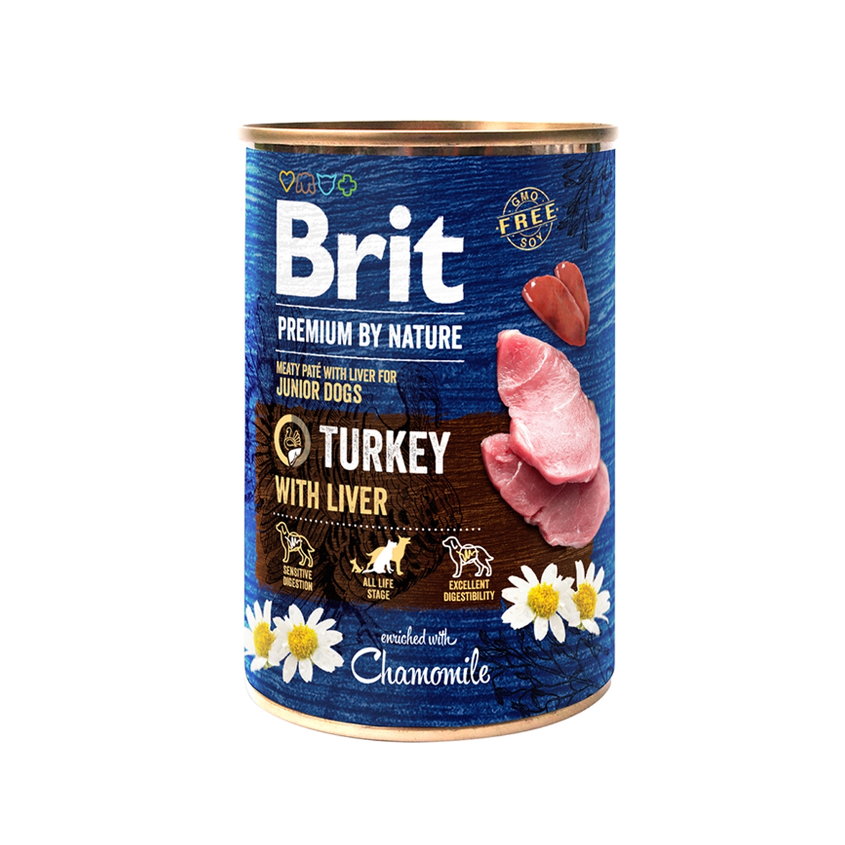 BRIT Premium Junior mitrā barība kucēniem tītars/tītara aknas, 800g - Produkta attēls