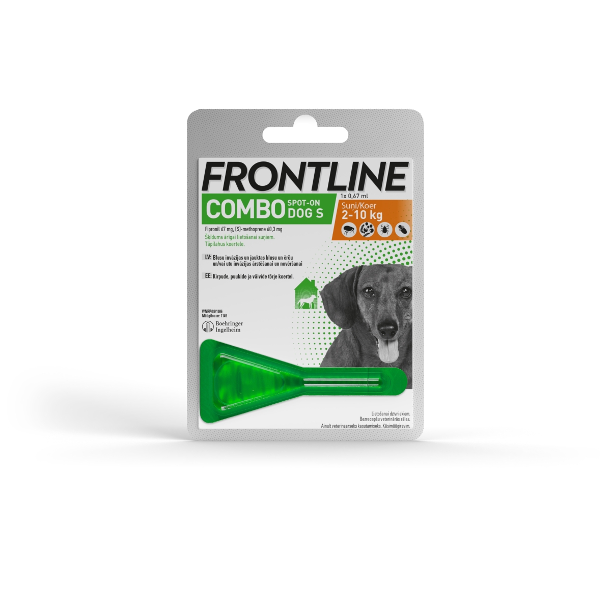 Frontline Combo Spot-on Dog S šķīdums ārīgai lietošanai suņiem - Produkta attēls