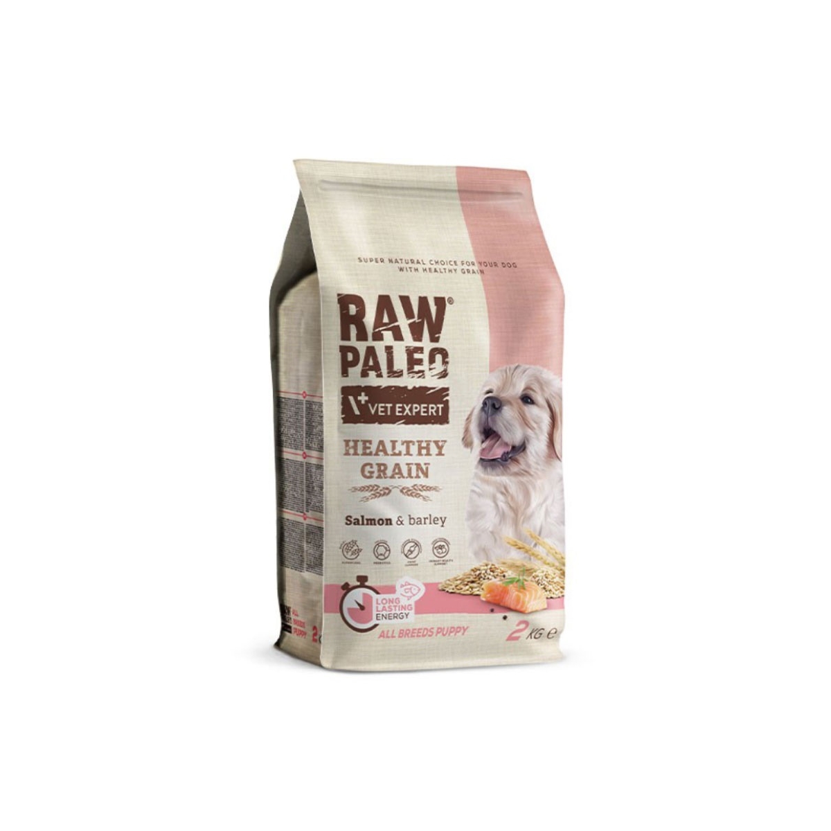 RAW PALEO HG sausā barība kucēniem, lasis/mieži, 2kg - Produkta attēls