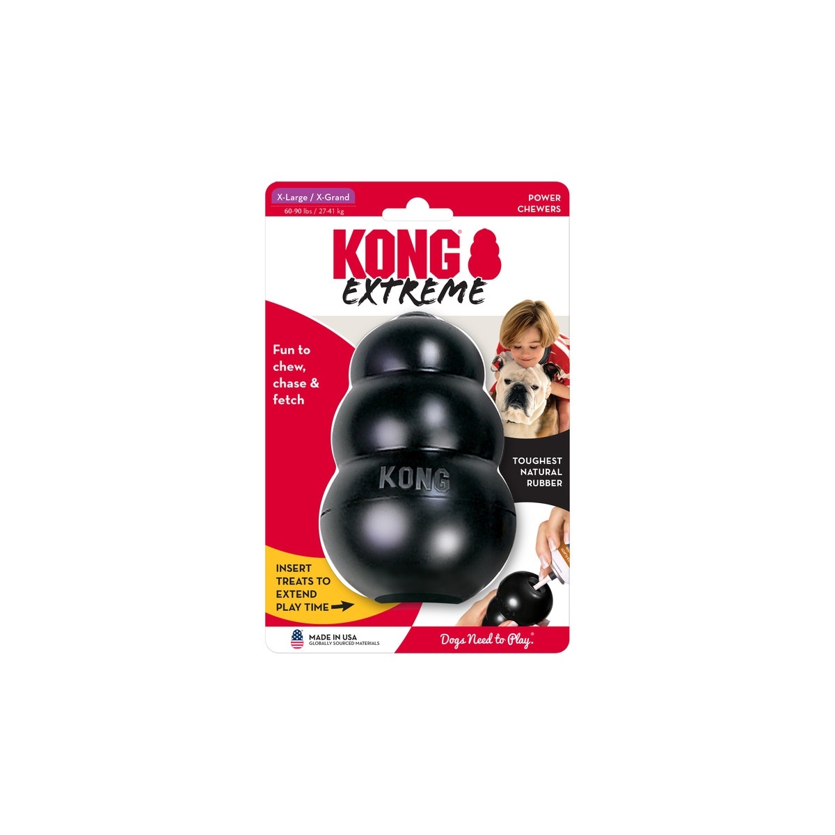 KONG Extreme rotaļlieta suņiem, XL, melna - Produkta attēls 1