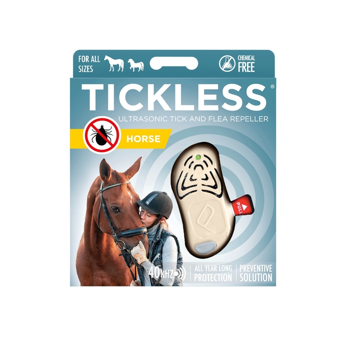 Tickless Horse ultraskaņas repelenta ierīce, bēša