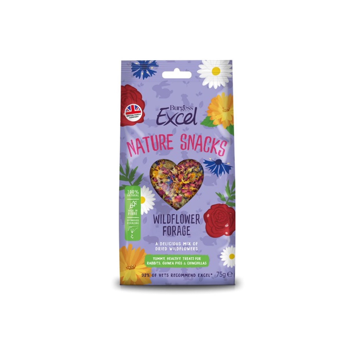 BURGESS Excel Wildflower Forage gardums 75g - Produkta attēls