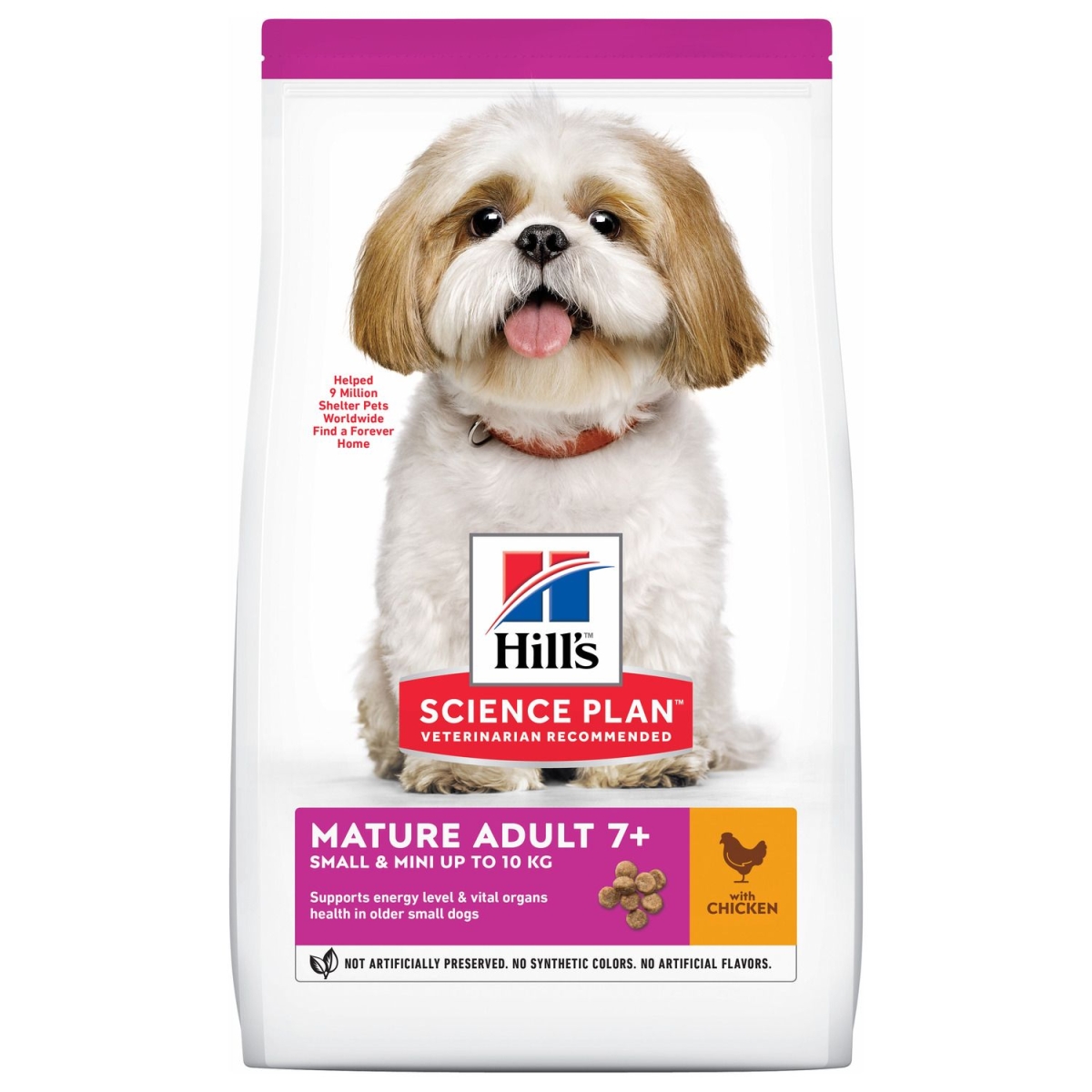 HILL'S SP Mature 7+ Small&Mini sausā barība suņiem, vista,1,5kg - Produkta attēls