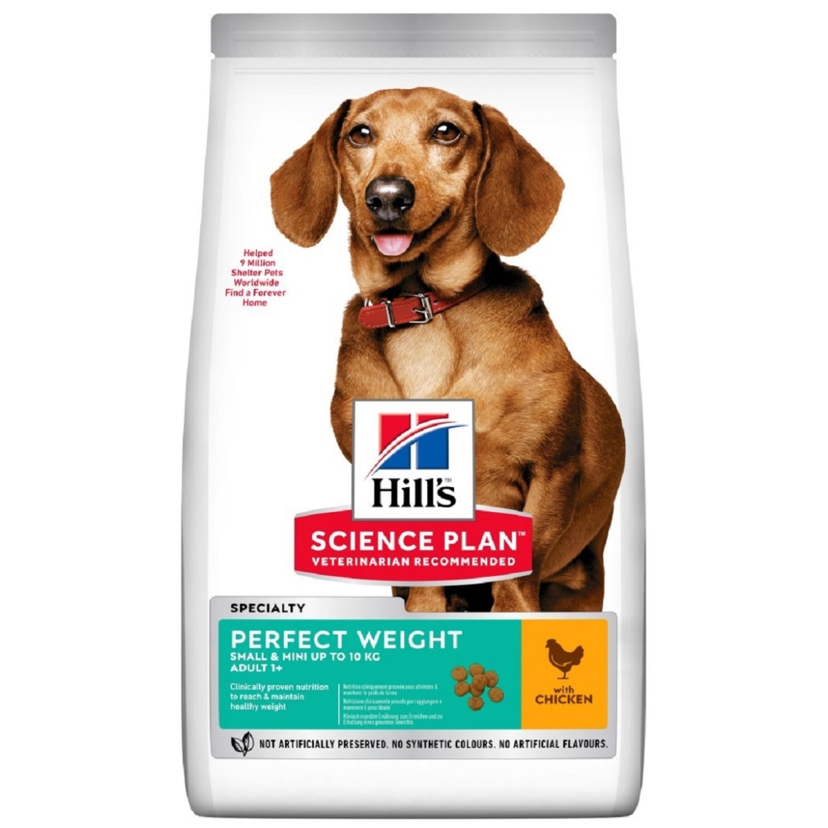 HILL'S SP Perfect Weight Small&Mini sausā barība suņiem, vista, 1,5kg - Produkta attēls