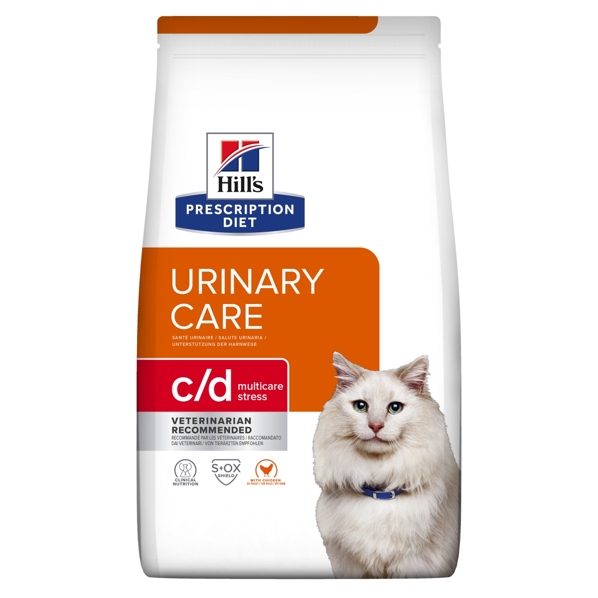 HILL'S PD c/d Urinary Multicare Stress sausā barība kaķiem,vista, 3kg - Produkta attēls