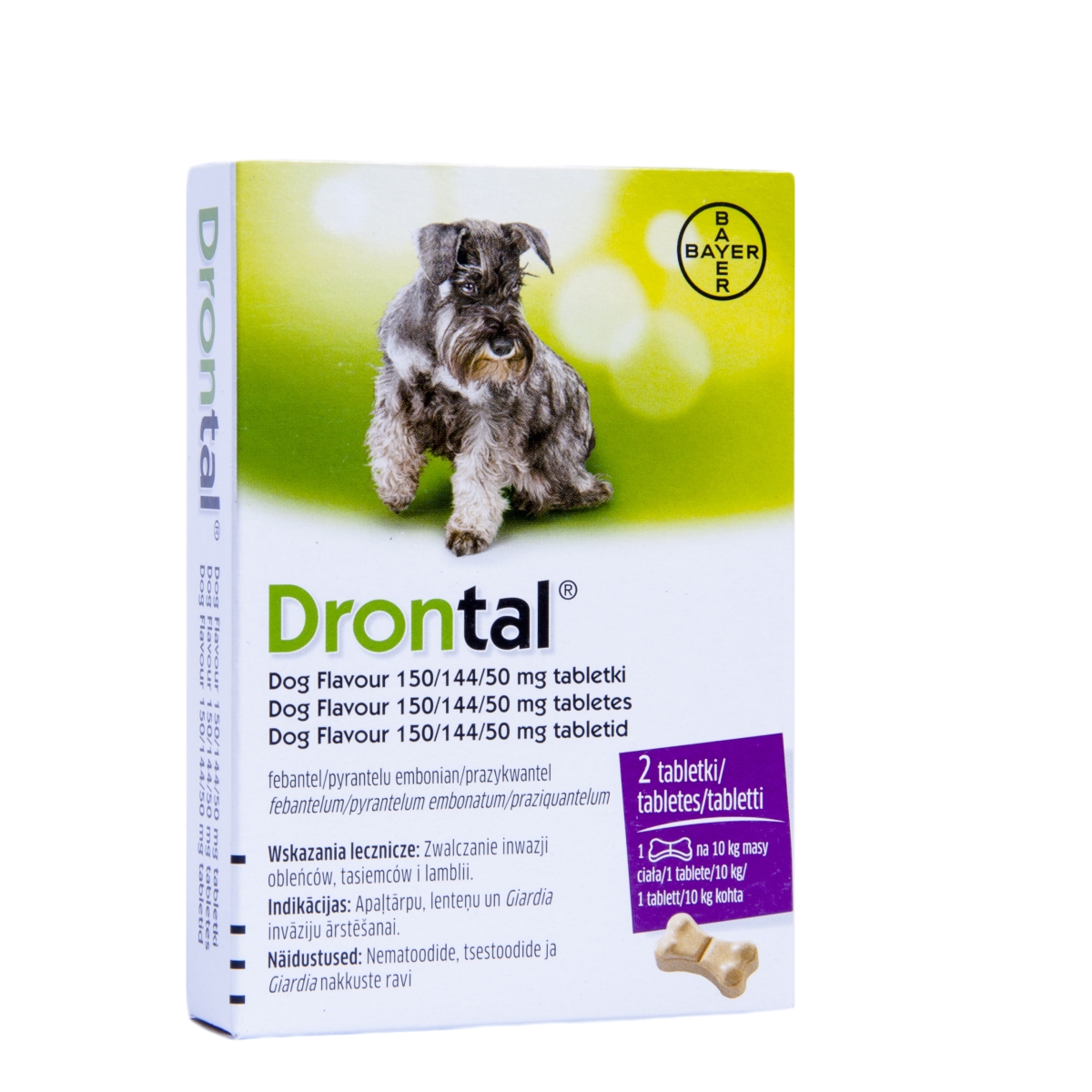 Drontal attārpošanas tabletes suņiem 1tbl/10kg 2gab. - Produkta attēls