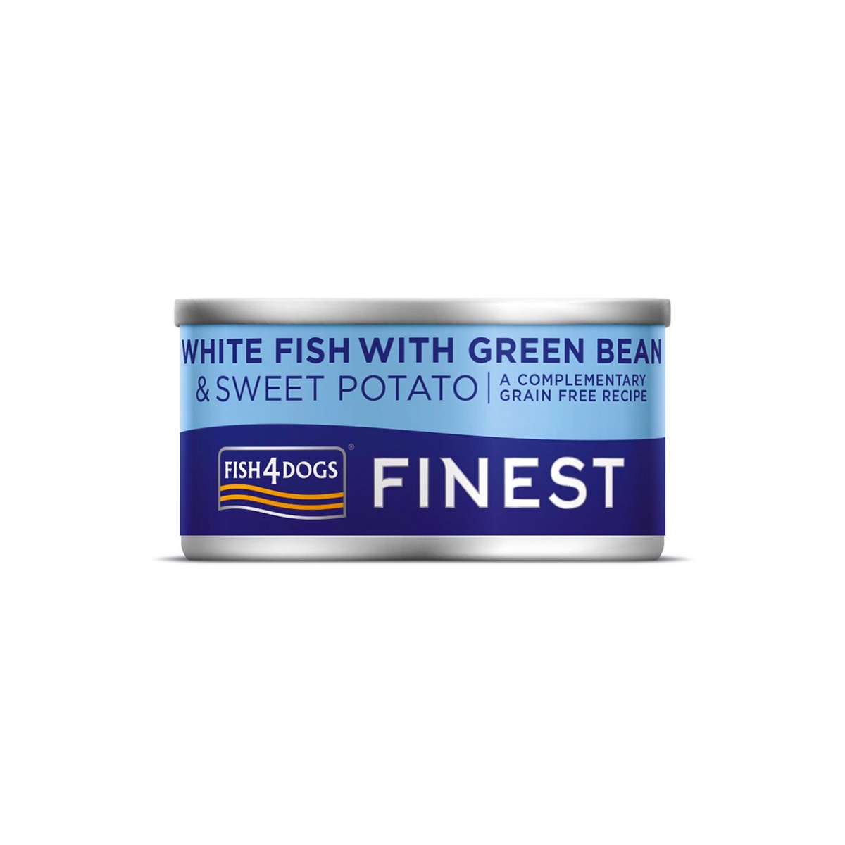 FISH4DOGS Finest mitrā barība baltā zivs/batātes/zaļās pupiņas 85 g - Produkta attēls