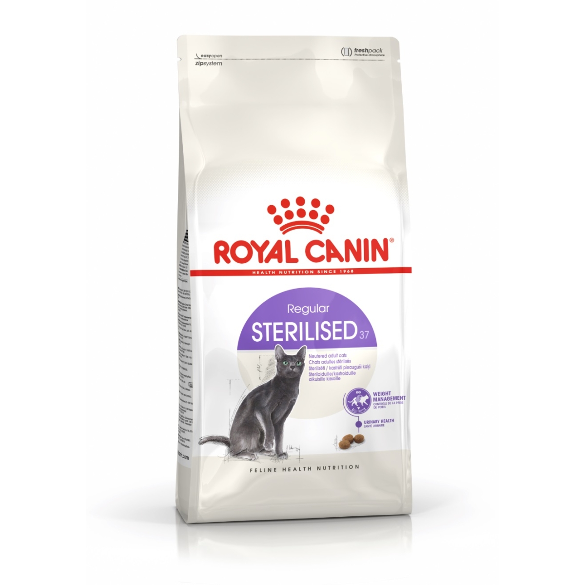 Royal Canin sausā barība kaķiem Sterilised 2kg + Sensory komplekts - Produkta attēls