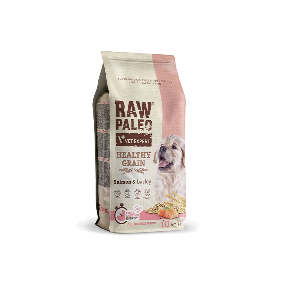 RAW PALEO HG sausā barība kucēniem, lasis/mieži, 10kg - Produkta attēls