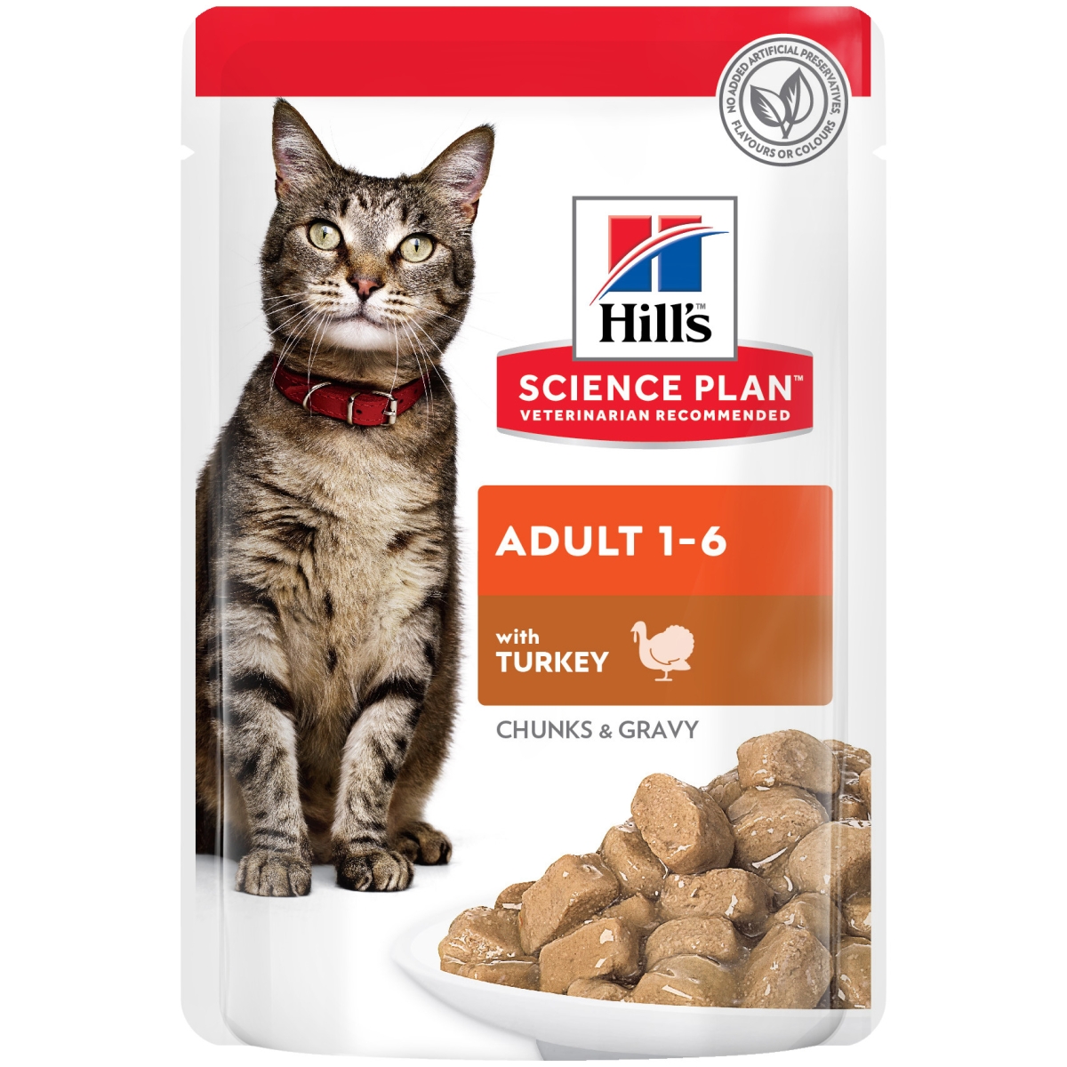 HILL'S SP Adult Multipaka mitrā barība kaķiem, tītars, 85g x 12gb - Produkta attēls