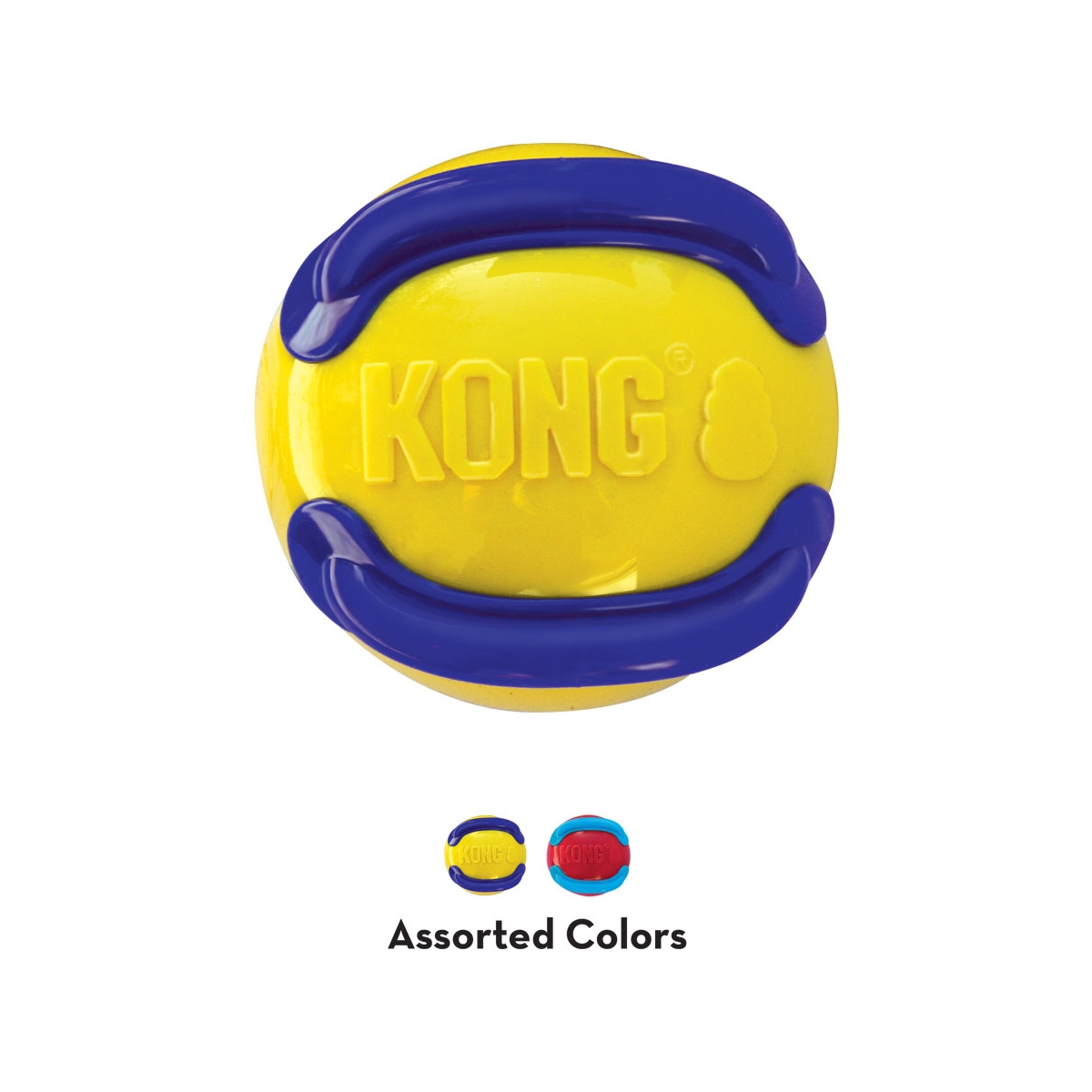 KONG Jaxx Brights Ball rotaļlieta suņiem, L, dažādi - Produkta attēls 1