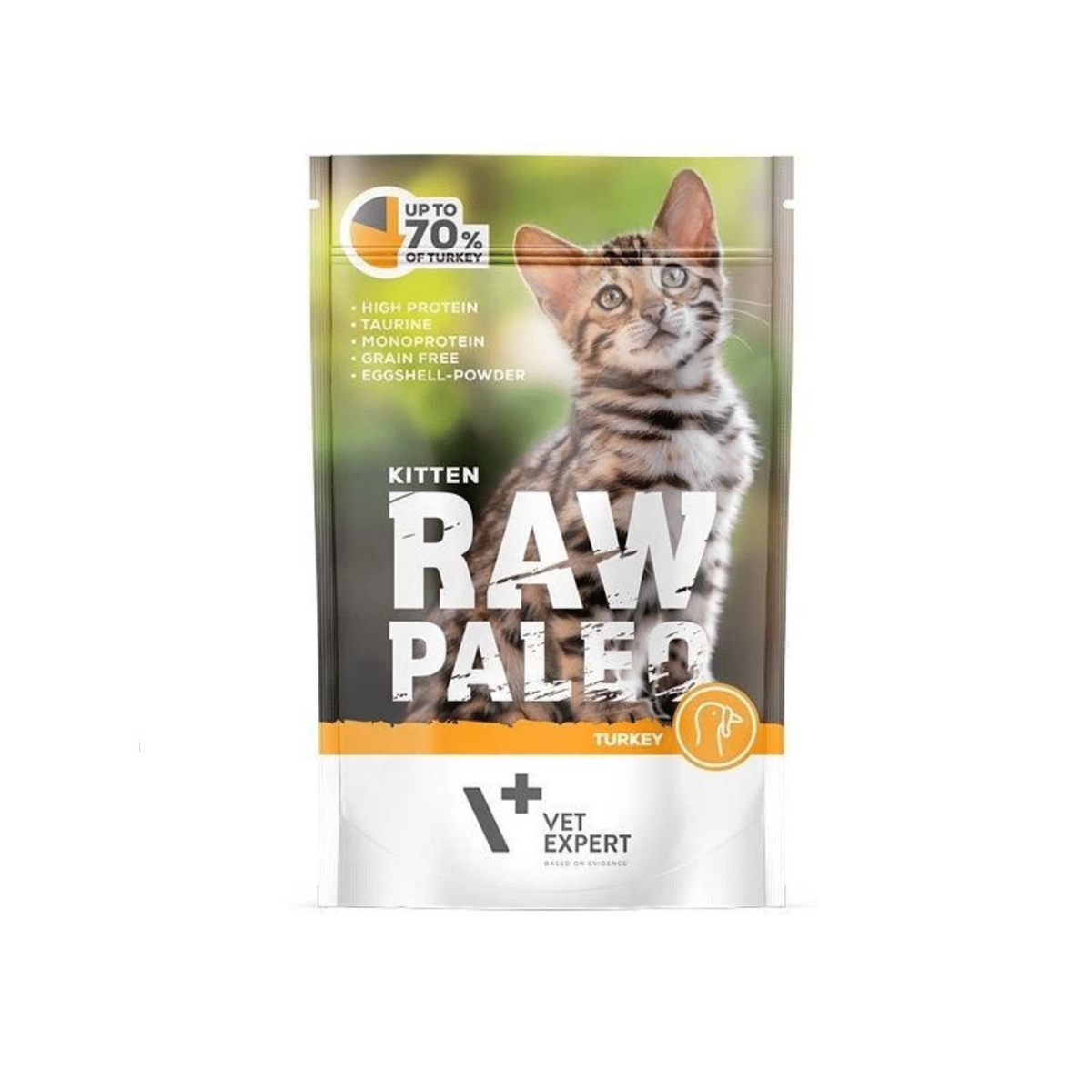 Raw Paleo mitrā barība kaķēniem ar tītaru, 100g