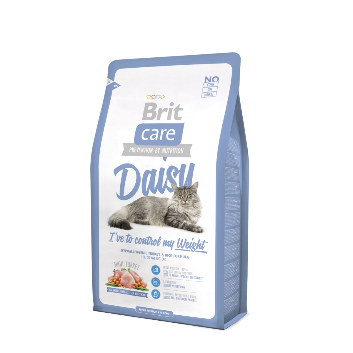 Brit Care Daisy sausā barība kaķiem ar tītaru/rīsiem, 2kg - Produkta attēls