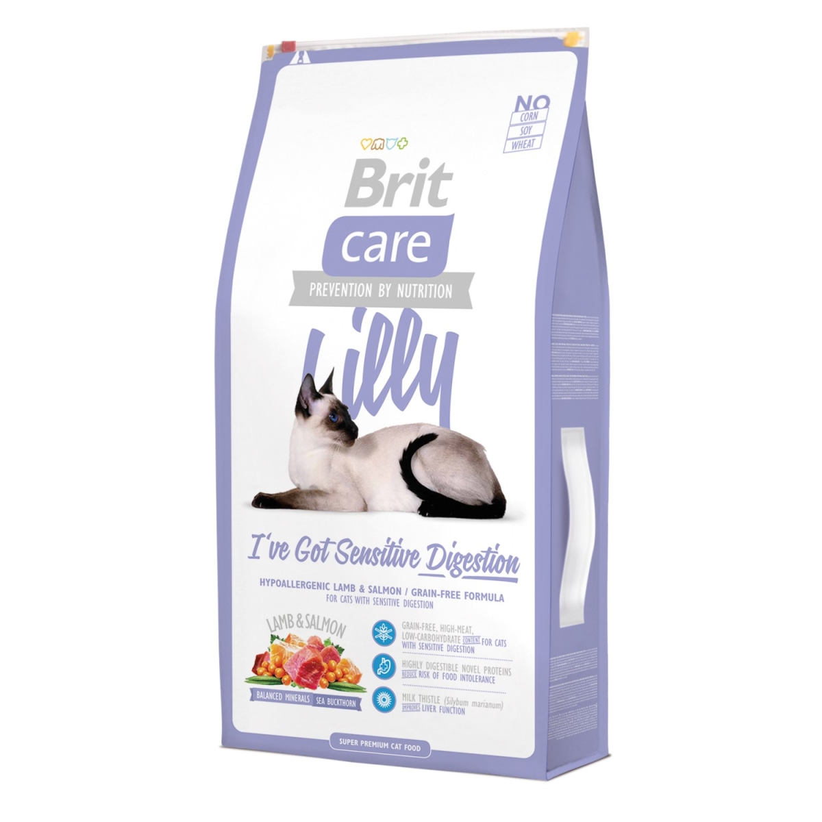 Brit Care barība kaķiem Lilly ar jēru/lasi gremošanai 7kg - Produkta attēls