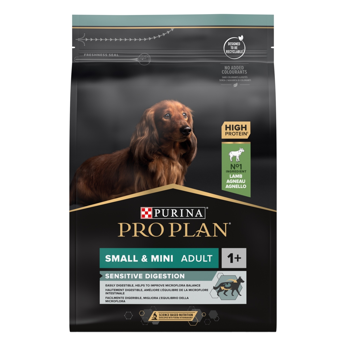 PRO PLAN Adult Small & Mini sausā barība suņiem, jērs,3kg - Produkta attēls