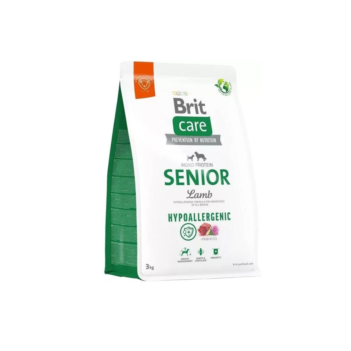 BRIT Care Senior sausā barība suņiem jērs/rīsi 3kg - Produkta attēls