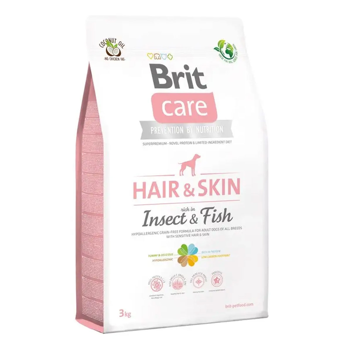 BRIT Care Hair&Skin sausā barība ar kukaiņu proteīnu un zivīm, 3kg - Produkta attēls