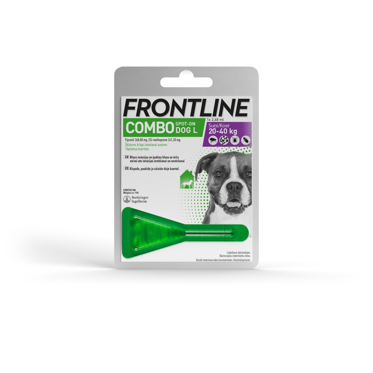 Frontline Combo Spot–on Dog L šķīdums ārīgai lietošanai suņiem - Produkta attēls