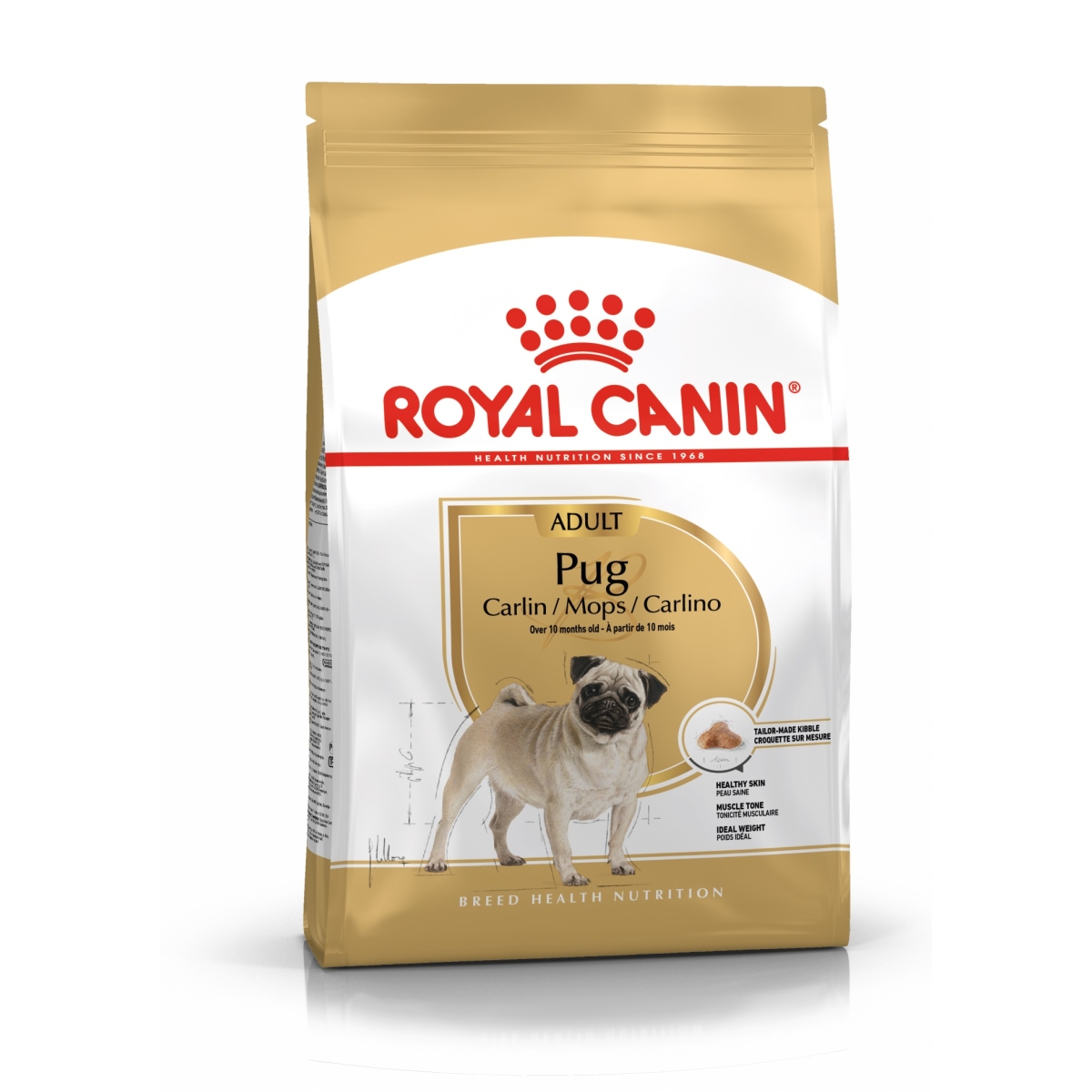 ROYAL CANIN sausā barība Mopšu šķirnes suņiem, 1,5kg - Produkta attēls