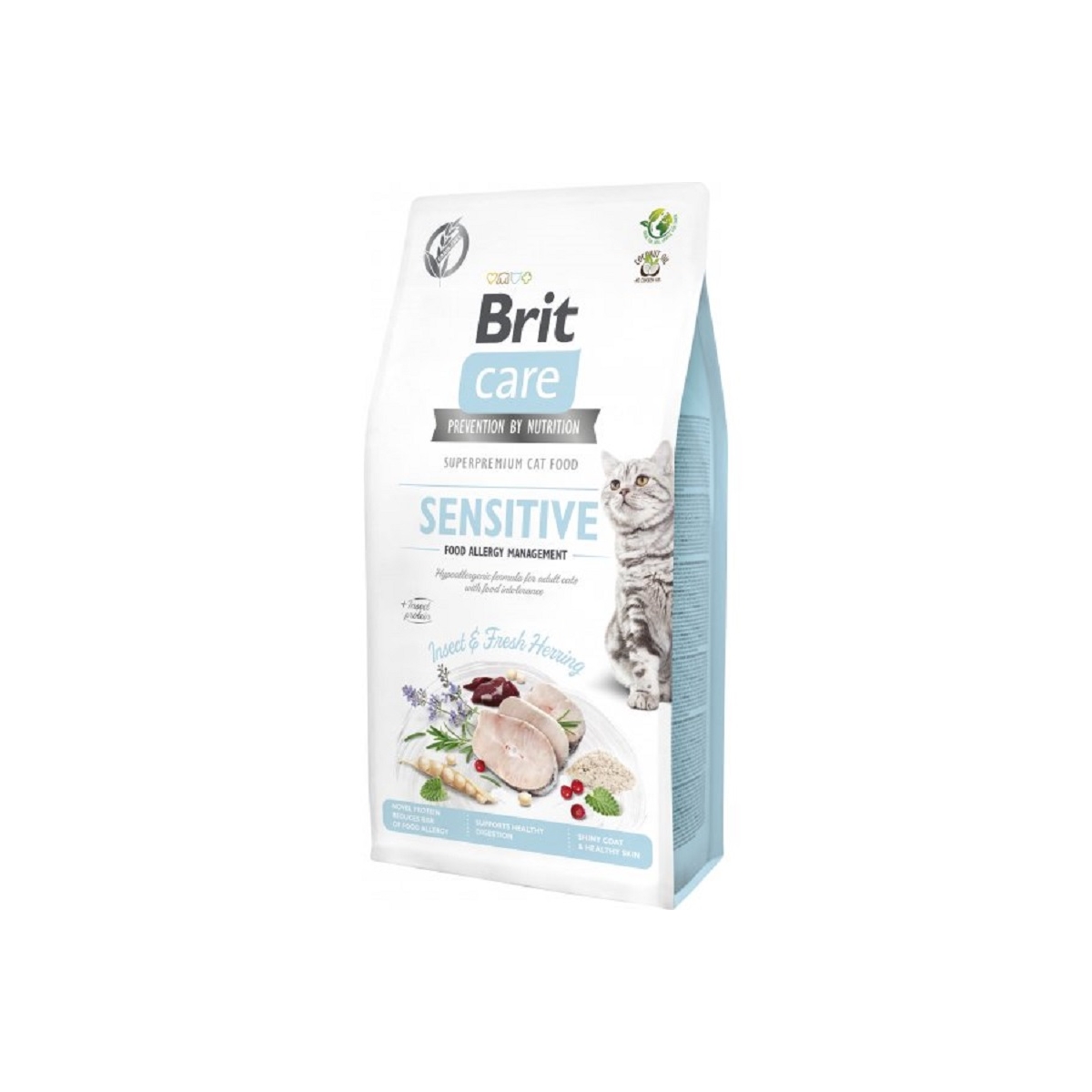 BRIT Care sausā barība kaķiem, kukaiņu proteīns/siļķe, 400g - Produkta attēls