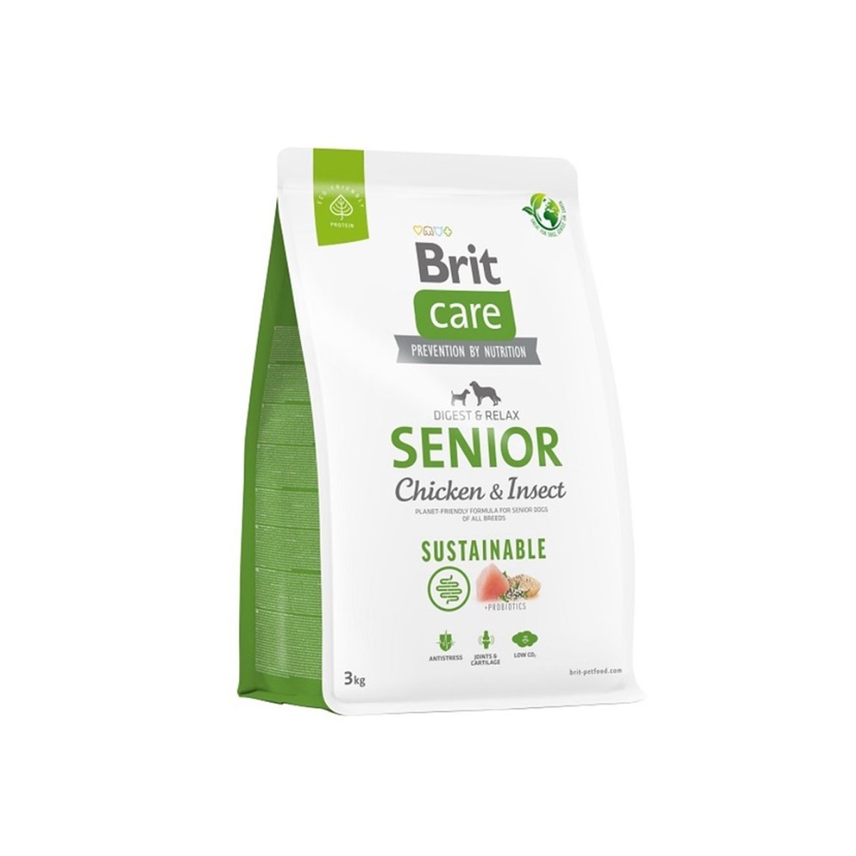 BRIT CARE Sustainable Senior Barība suņiem ar Vistu un Insektiem 3kg - Produkta attēls