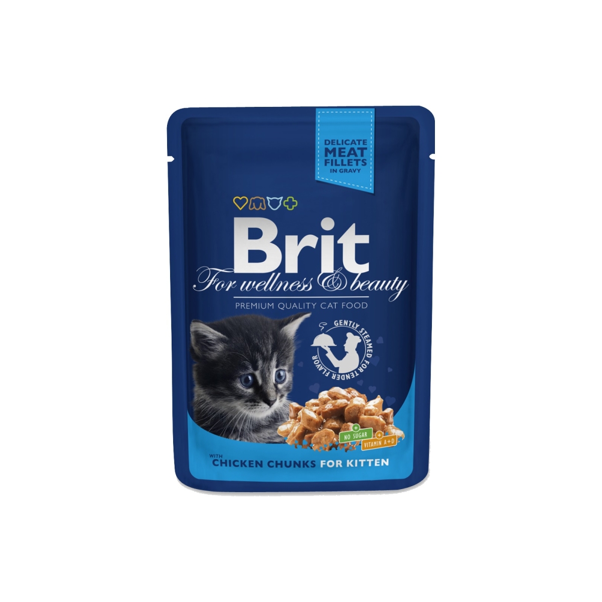 BRIT Premium mitrā barība kaķēniem, vista, 100g - Produkta attēls