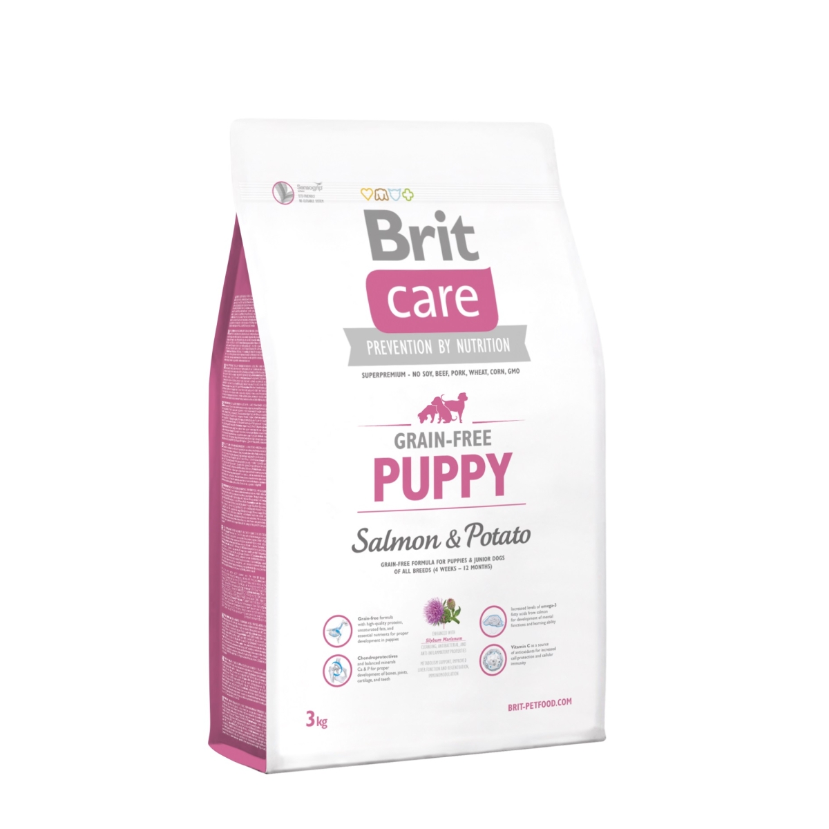 BRIT Care Puppy sausā barība kucēniem lasis/kartupeļi 3kg - Produkta attēls