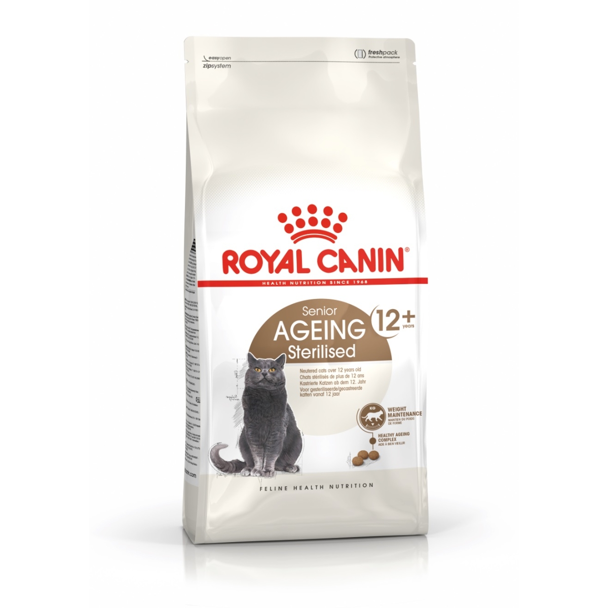 Royal Canin Sterilised 12+ sausā barība kaķiem, 2kg - Produkta attēls