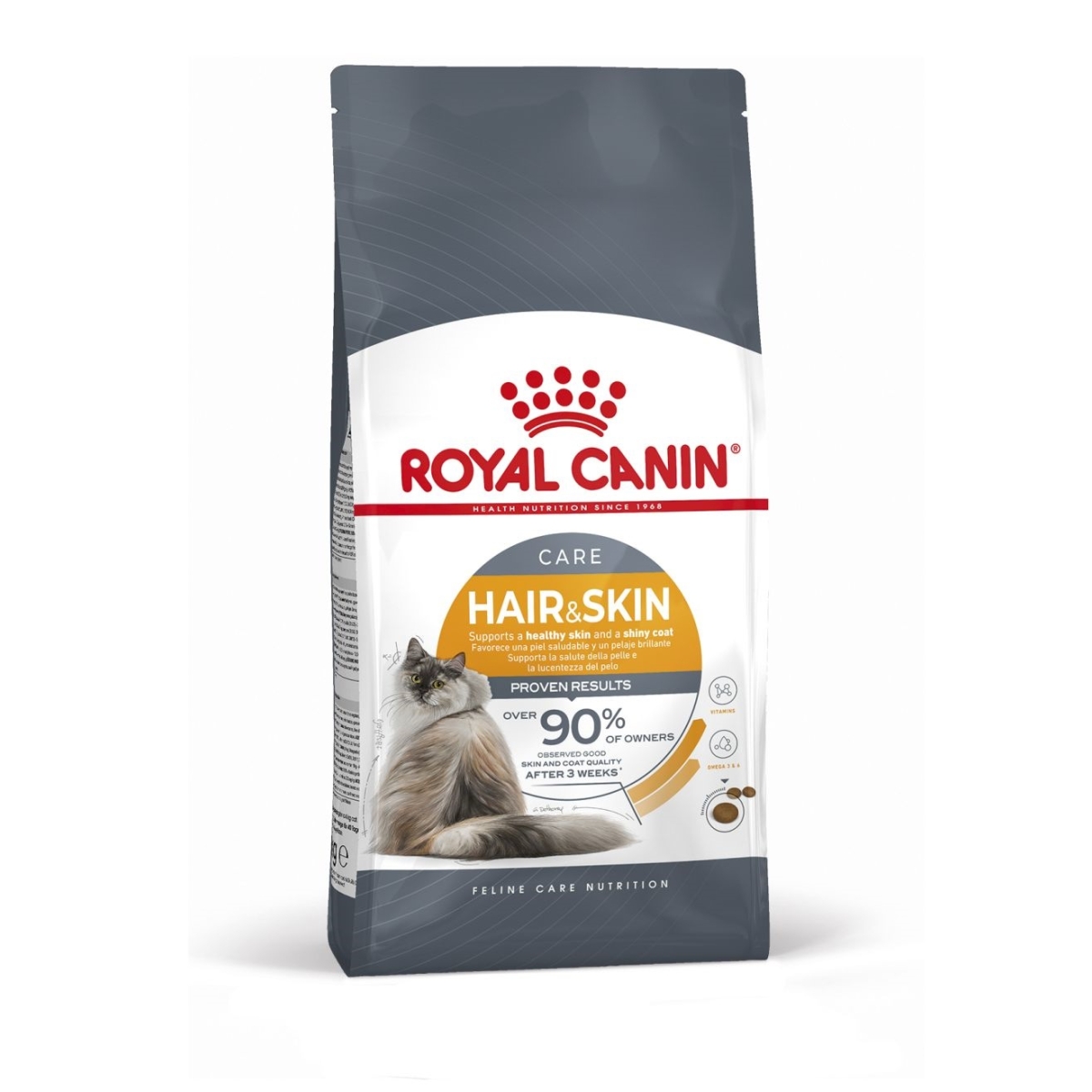 ROYAL CANIN Hair & Skin sausā barība kaķiem, 2kg - Produkta attēls