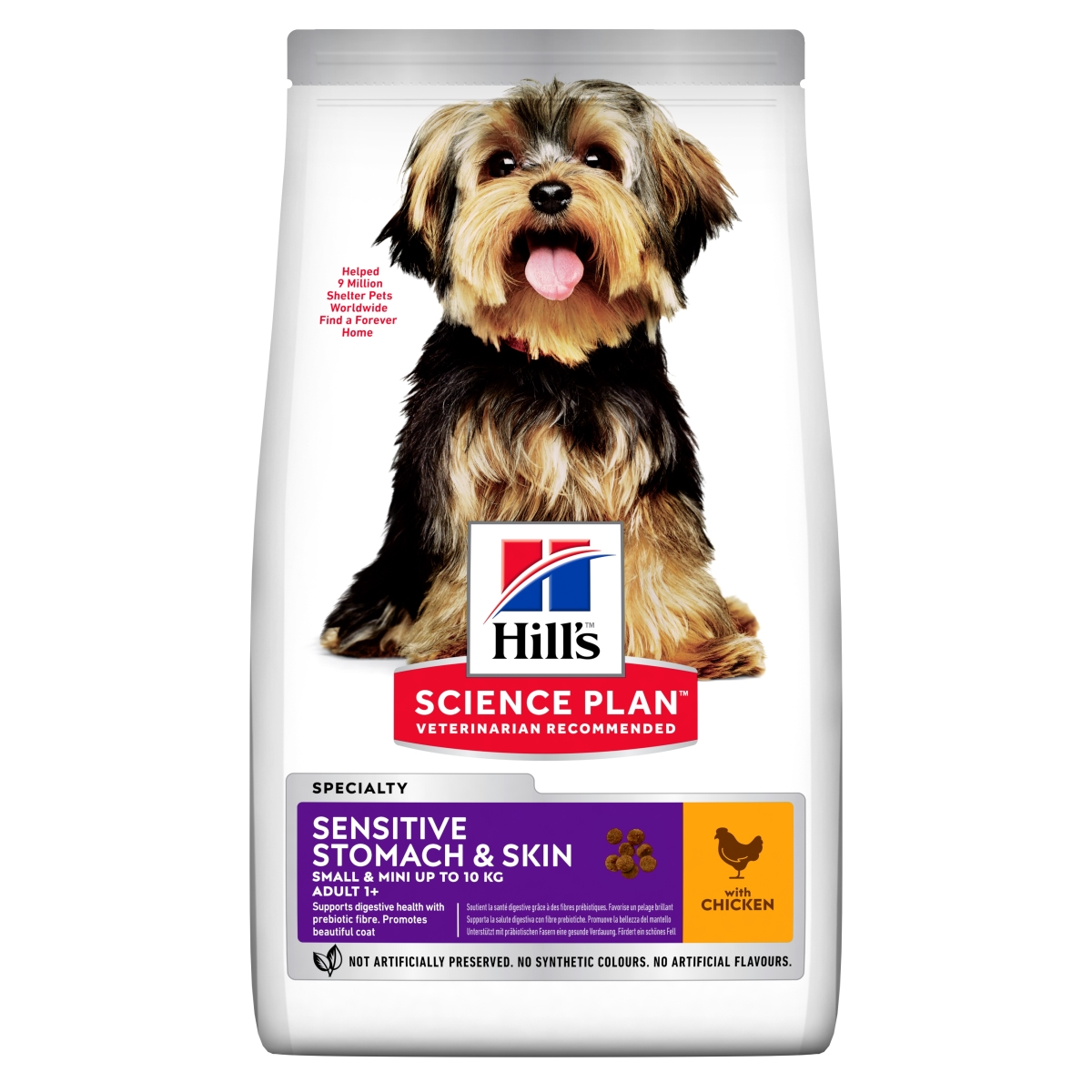 HILL'S SP Sensitive Stomach&Skin S&M sausā barība suņiem, vista, 6kg - Produkta attēls