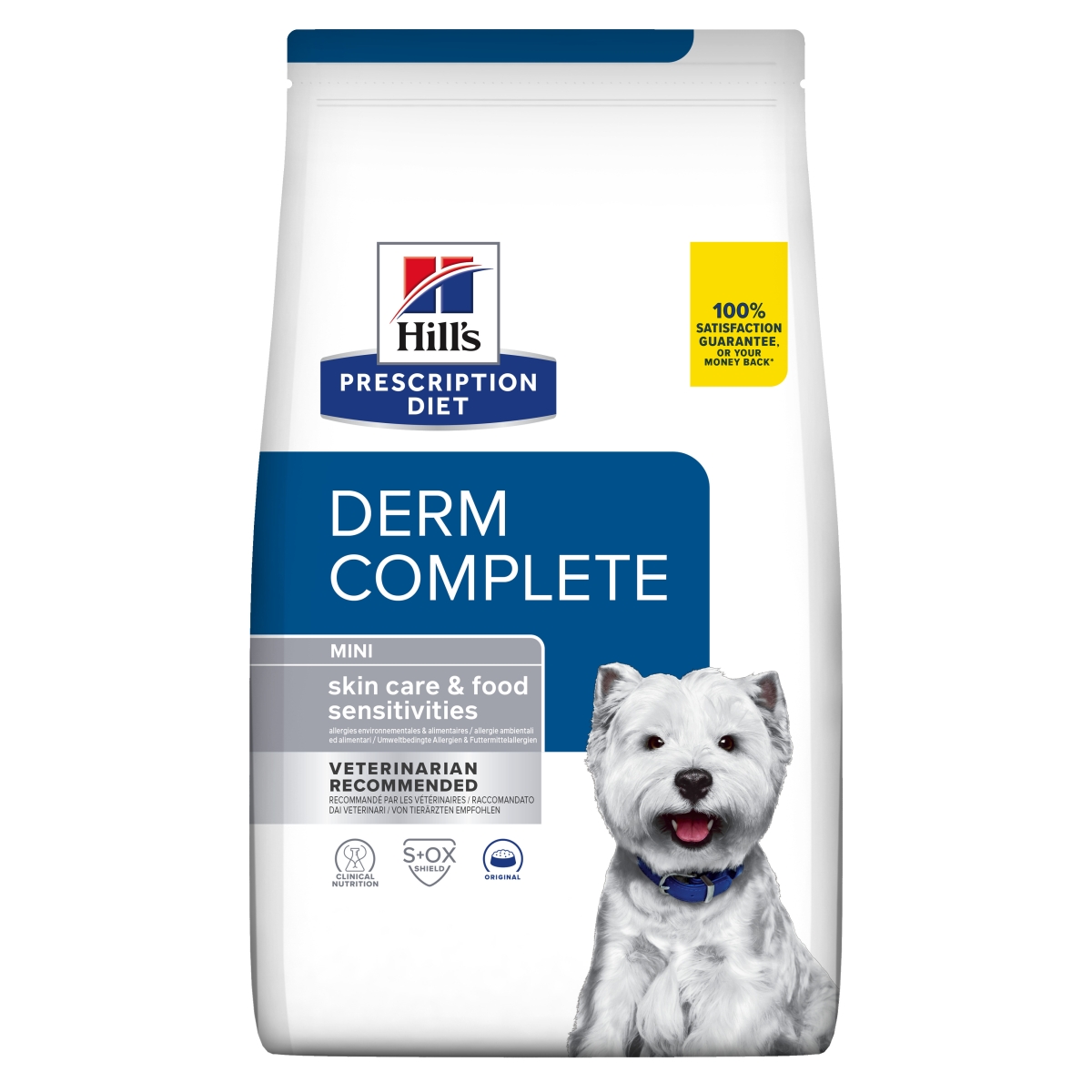 HILL'S PD Derm Complete Mini sausā barība suņiem, 6kg - Produkta attēls