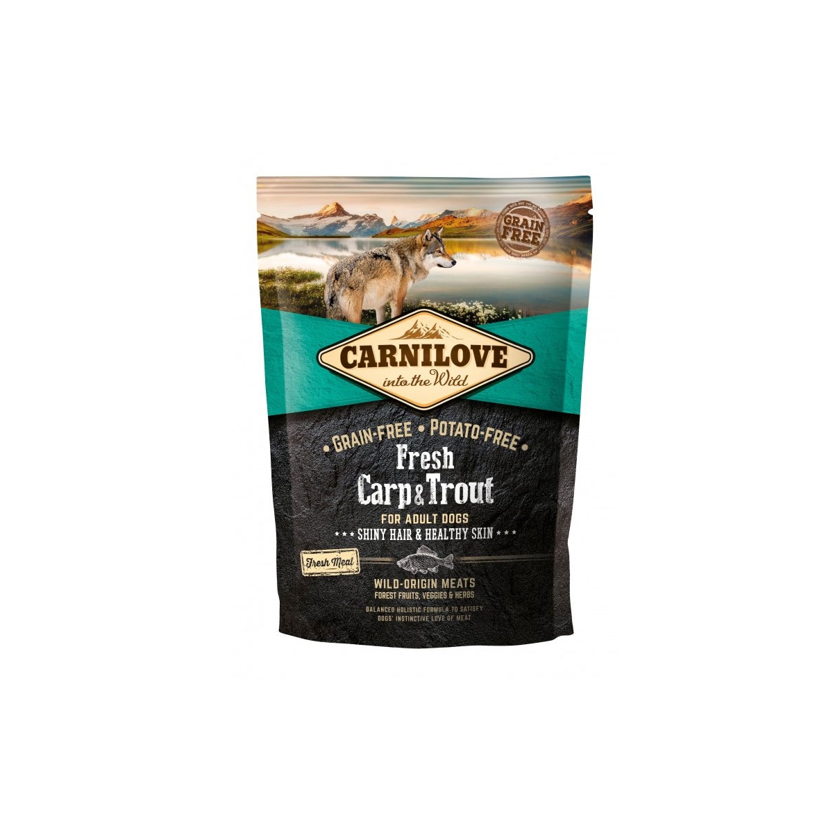 CARNILOVE Fresh sausā barība suņiem karpa/forele 1,5kg - Produkta attēls