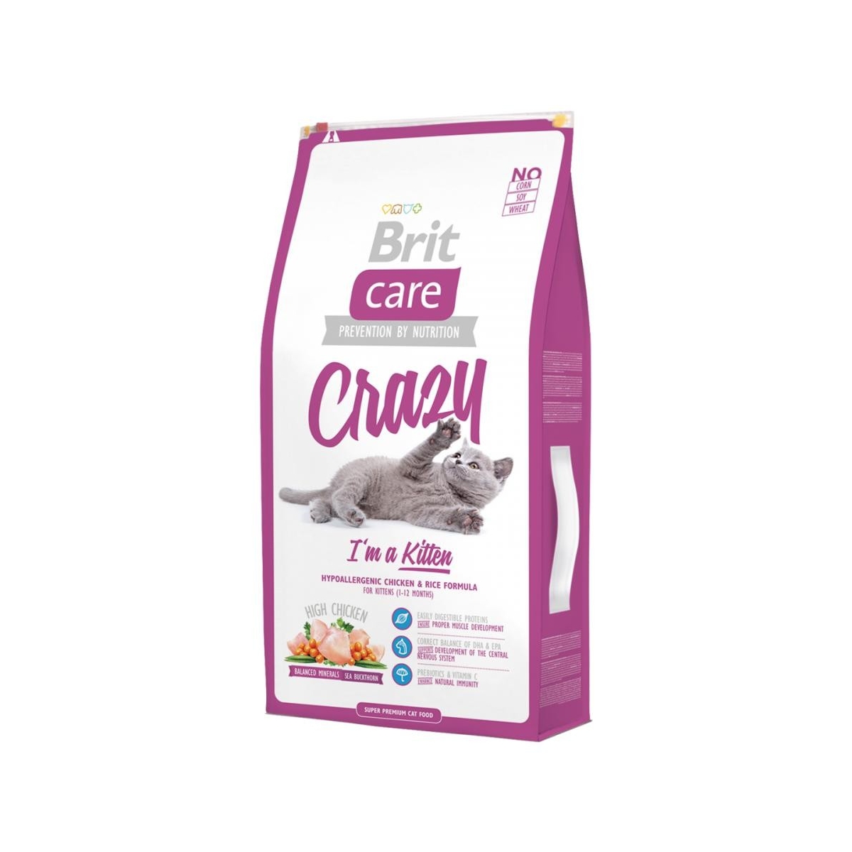 Brit Care barība kaķēniem Crazy ar vistu/rīsiem 7kg - Produkta attēls