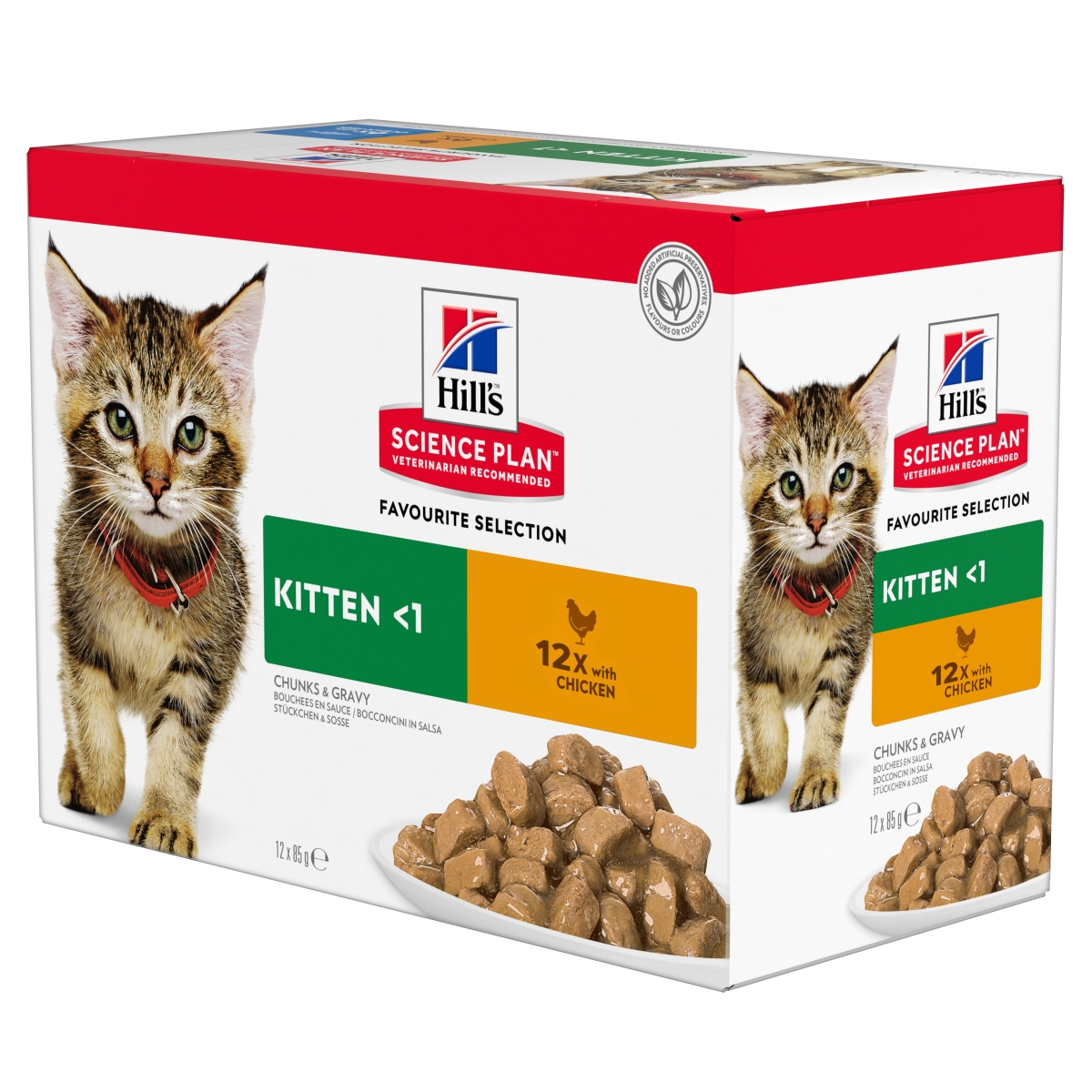 HILL'S SP Multipaka Kitten mitrā barība kaķēniem, vista, 12gb x 85g - Produkta attēls