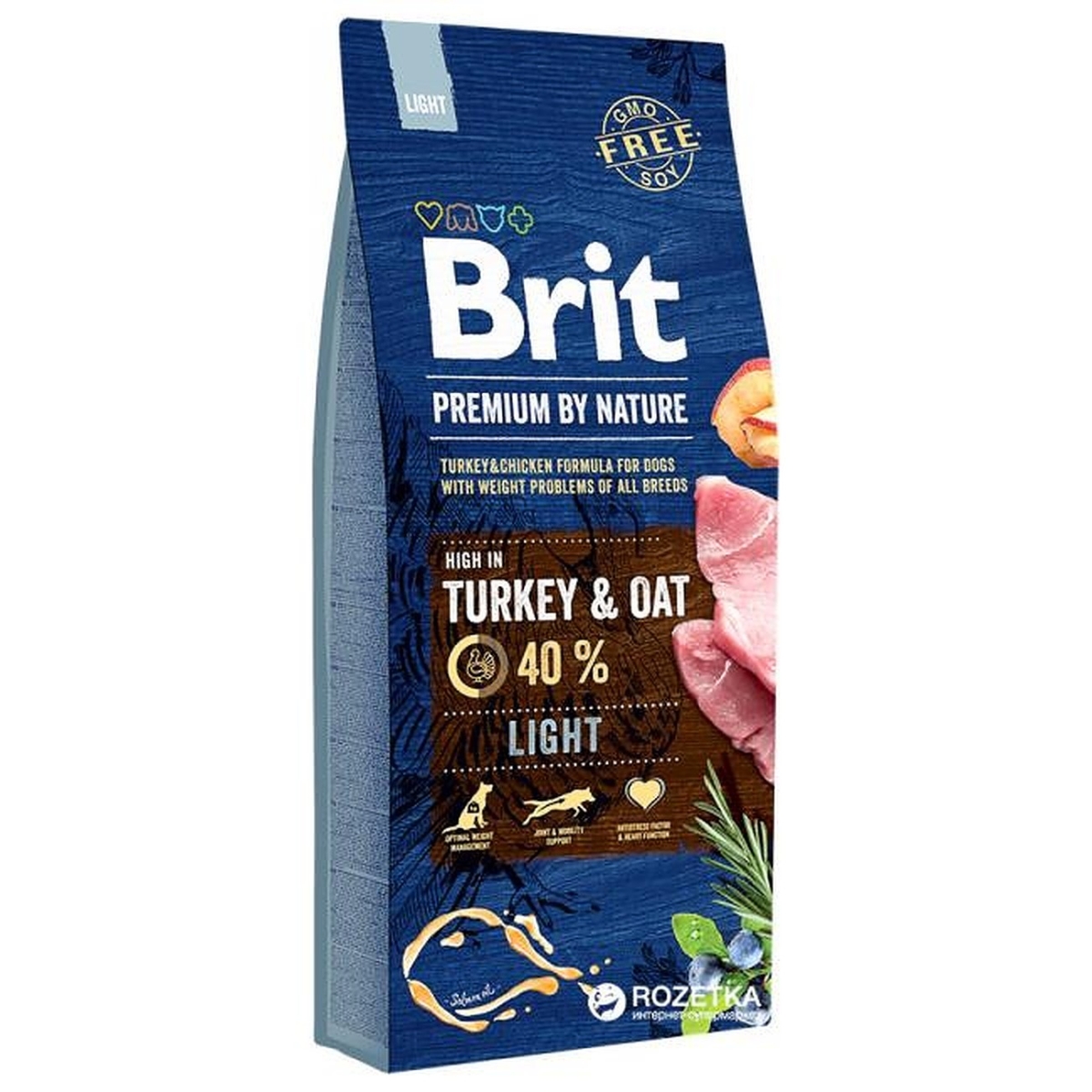 BRIT Premium Light sausā barība suņiem tītars/auzas 15 kg - Produkta attēls