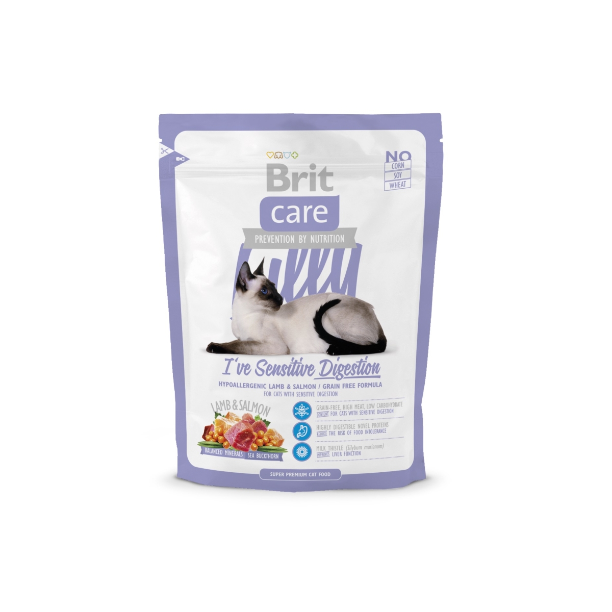 Brit Care barība kaķiem Lilly ar jēru/lasi gremošanai 0,4kg - Produkta attēls