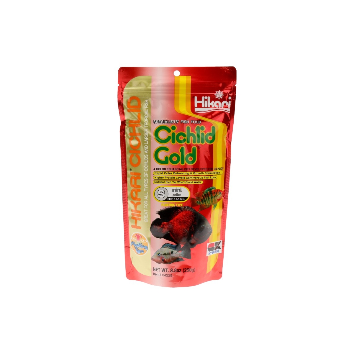 Hikari Cichlid Gold Mini peldoša barība cihlīdām, 250g - Produkta attēls