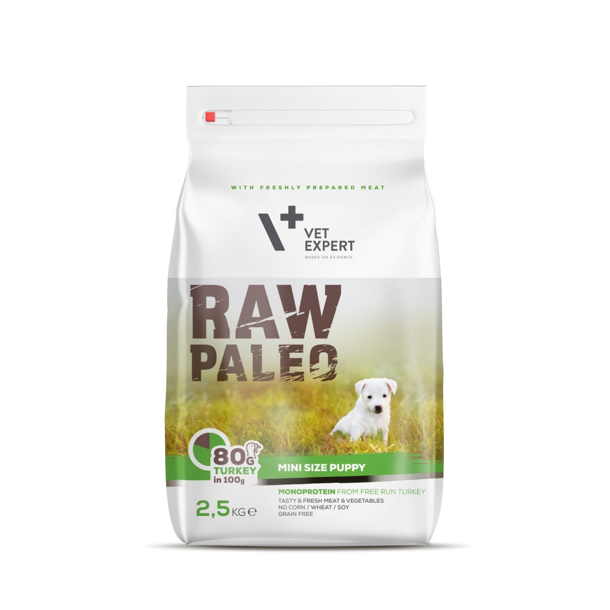 RAW PALEO Puppy barība mazo šķirņu kucēniem, tītars, 2,5kg - Produkta attēls