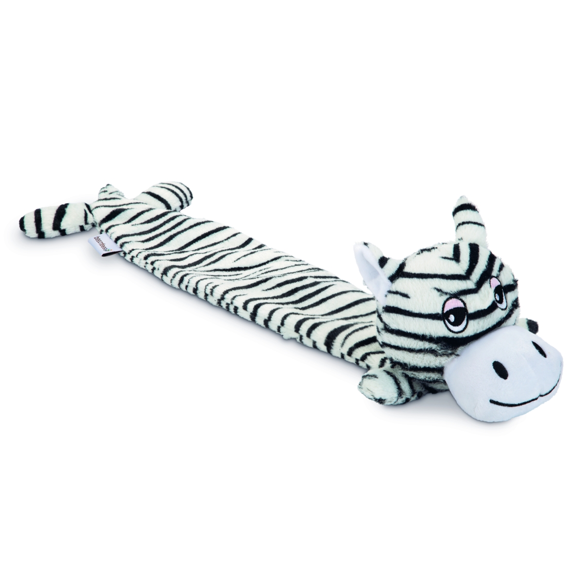 BEEZTEES Flatinos zebra Rotaļlieta sunim , 53 cm, melna/balta