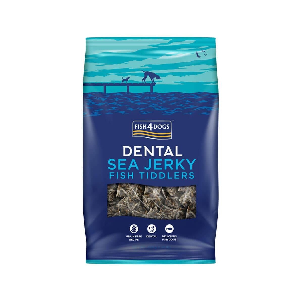 FISH4DOGS Dental Jerky Tiddlers kārumi suņiem, 115g - Produkta attēls