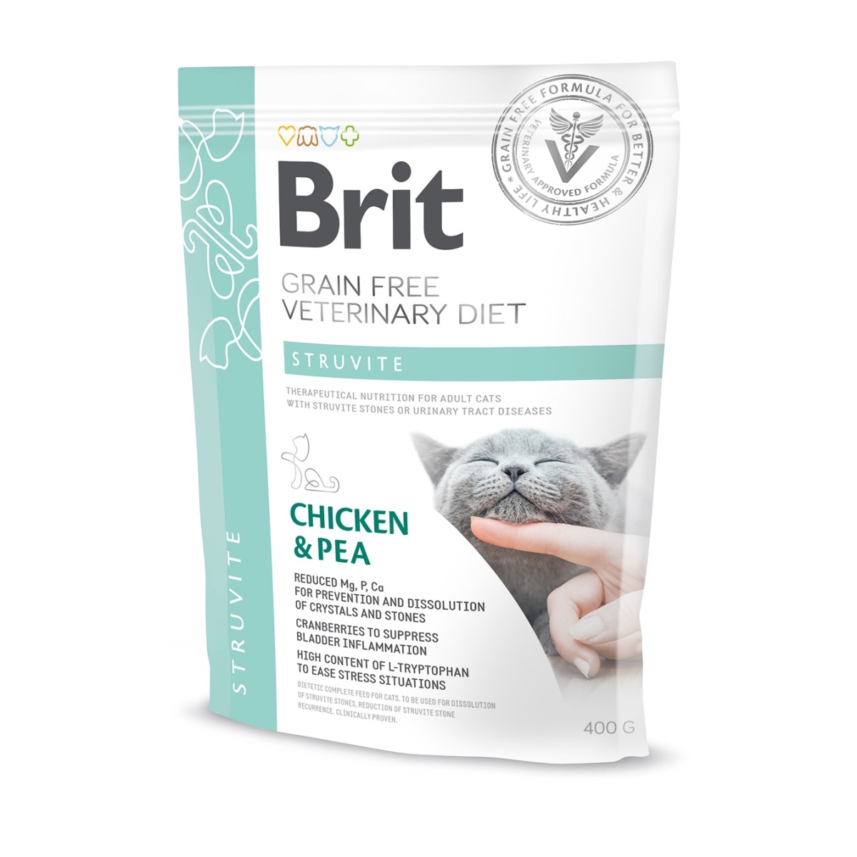 BRIT GF Struvite sausā barība kaķiem, vista/zirņi, 400 g - Produkta attēls