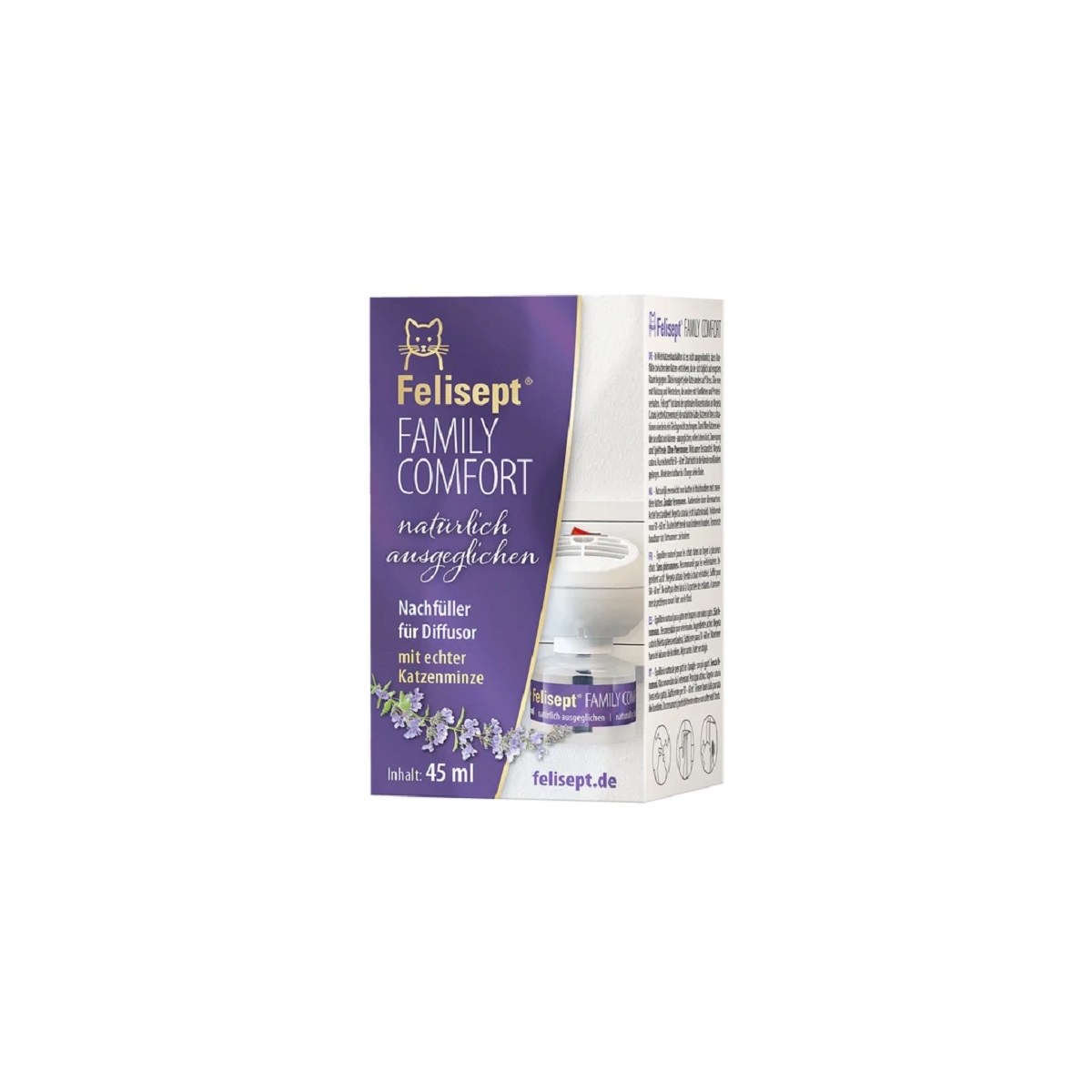 Felisept family comfort, atkārtota uzpildīšana, 45 ml - Produkta attēls