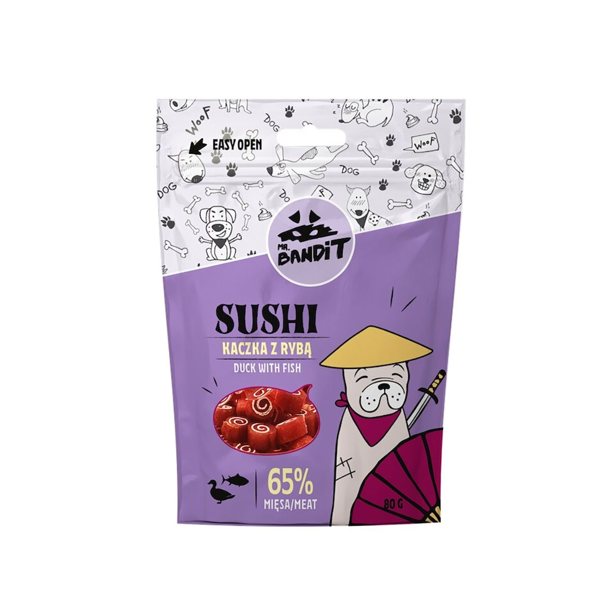 MR BANDIT Sushi rolli pīles gaļa /zivs 80 g - Produkta attēls