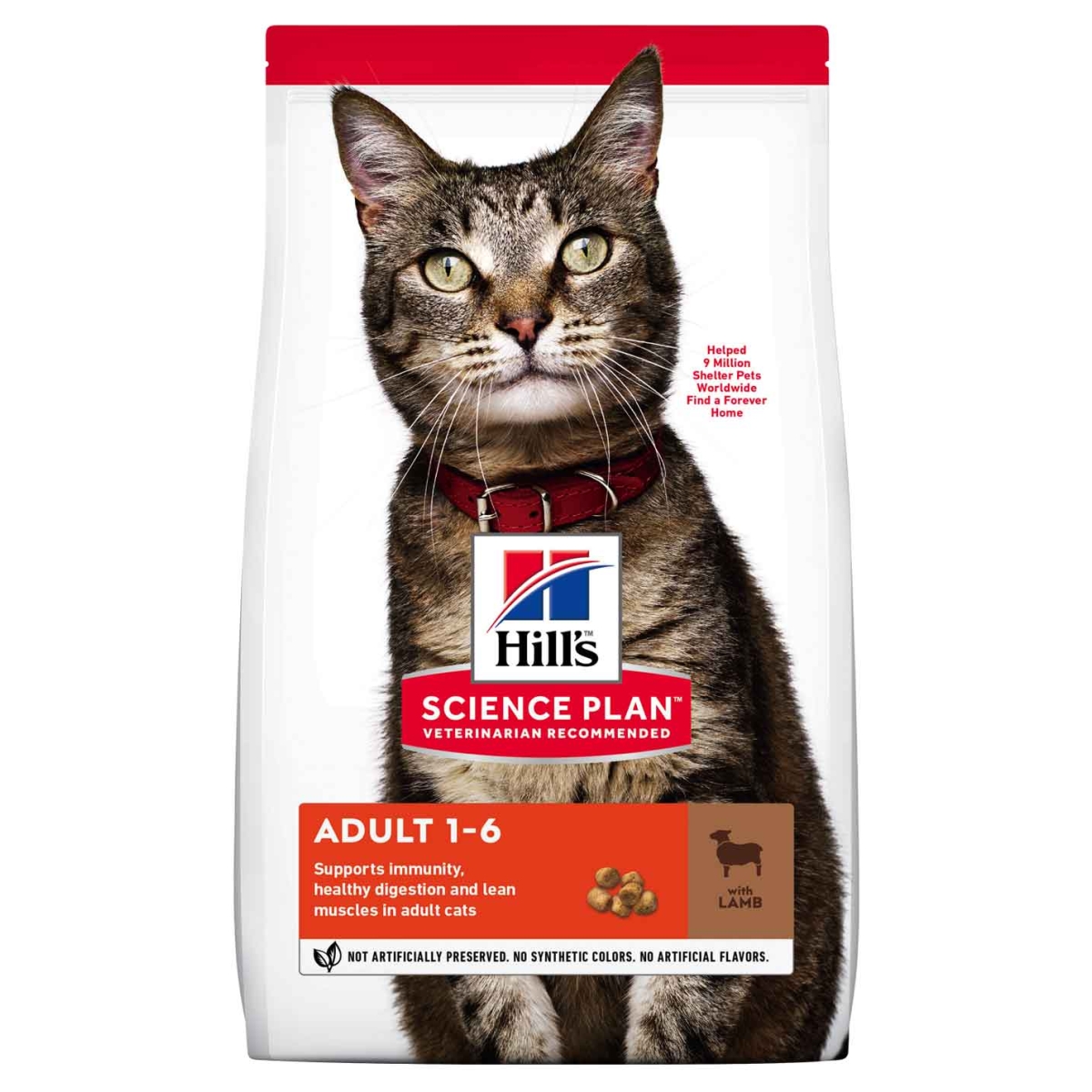 HILL'S SP Adult sausā barība kaķiem, jērs, 3kg - Produkta attēls