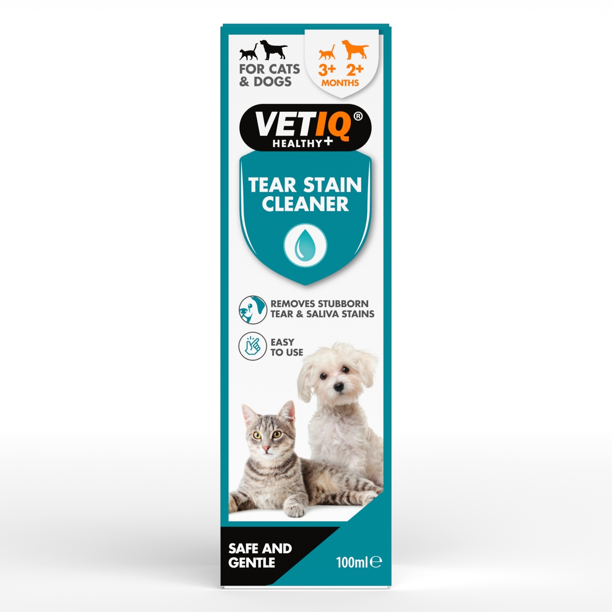 VETIQ Tear Stain Cleaner līdzeklis kaķiem/suņiem, 100ml - Produkta attēls