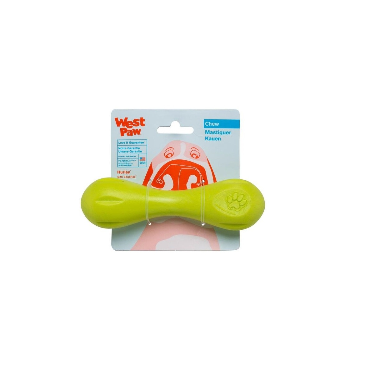 West Paw Hurley gumijas rotaļlieta suņiem 15,2 cm, zaļa - Produkta attēls