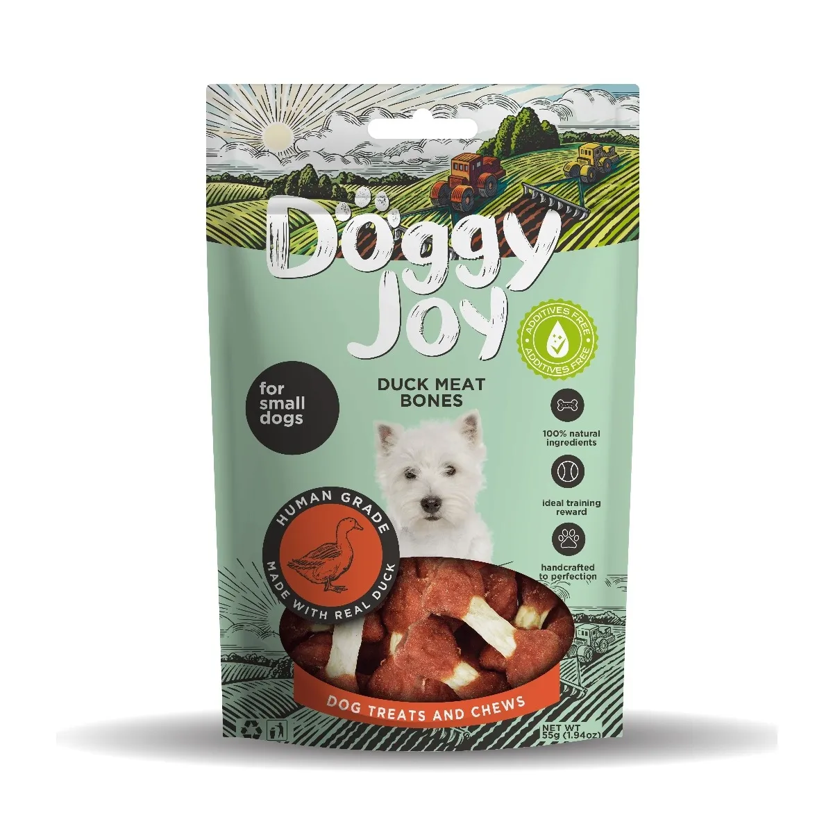 Doggy Joy pīles gaļas kauliņi mazo šķirņu suņiem, 55g - Produkta attēls