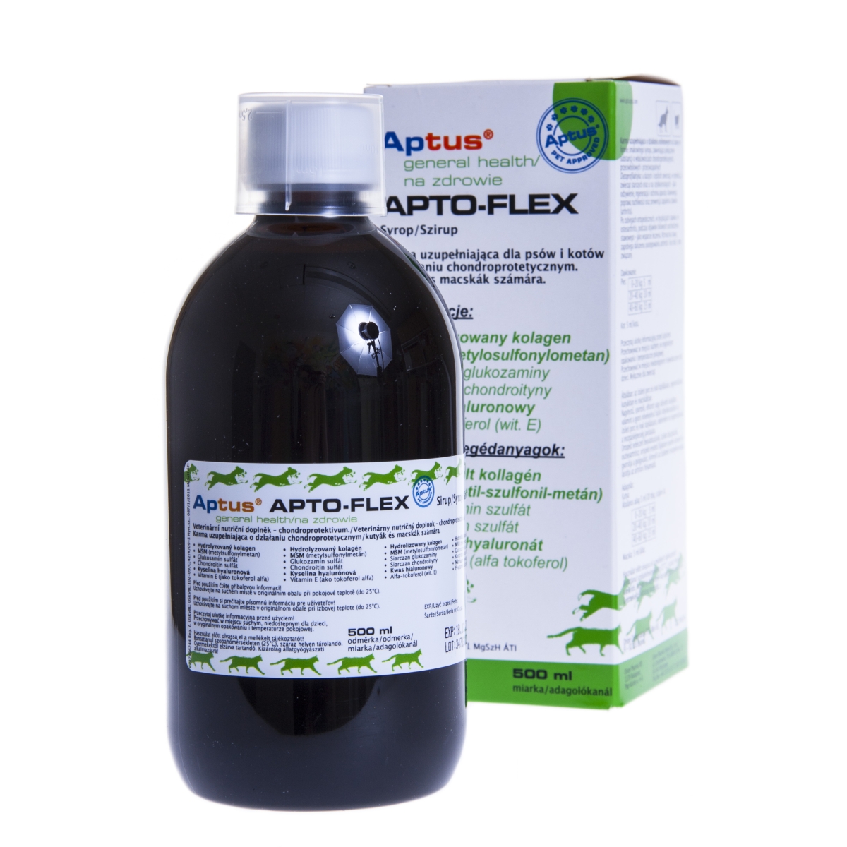 Aptus Apto-Flex sīrups suņiem/kaķiem locītavu veselībai 500ml - Produkta attēls